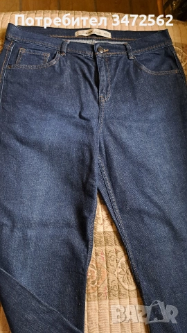 Дамски дънки, индигов цвят, 44EU, снимка 2 - Дънки - 52328269