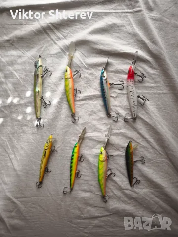 Комплект 8 бр. воблери – 4x Salmo, 3x Rapala, 1x Halco
