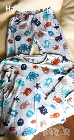 Прекрасна пижамка 100% памук, размер 146-152, 10-11г., перфектна, снимка 6 - Детски пижами - 52432010