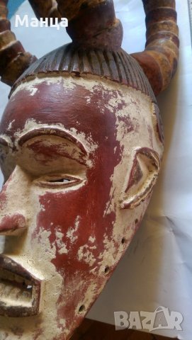 Стара Вуви маска шлем от Габон, снимка 5 - Антикварни и старинни предмети - 31609691