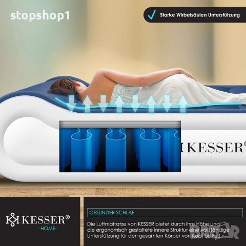 Надуваем матрак KESSER® Самонадуваемо легло за гости с вградена електрическа помпа, надуваем матрак , снимка 2 - Матраци - 53997988