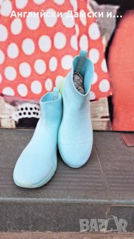 Английски дамски кецове тип чорап-RIVER ISLAND, снимка 11 - Кецове - 40269328