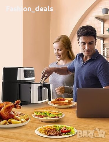 Нов Въздушен фритюрник Symdral 5L здравословно готвене Air Fryer кухня дом, снимка 7 - Фритюрници - 42521759