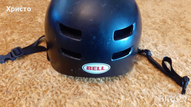 каска спортна защитна BELL велосипедна, пластмаса стиропор надеждна, черна, снимка 2 - Велосипеди - 38991663