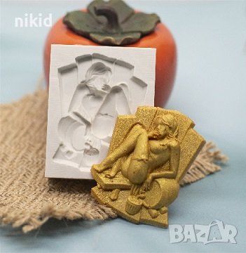 Секси Жена по бельо на бар силиконов молд форма фондан шоколад гипс декор, снимка 2 - Форми - 39931124