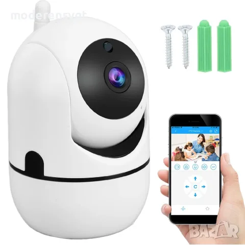 WIFI IP камера въртящ се електронен бебефон с HD изображение и двупосочно аудио