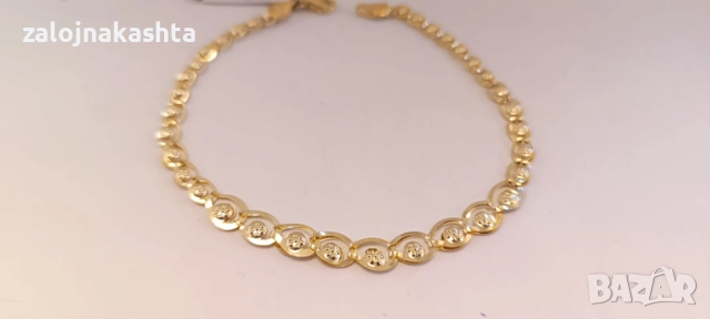 Нова-Златна гривна-2,90гр/14кр, снимка 4 - Гривни - 52732662