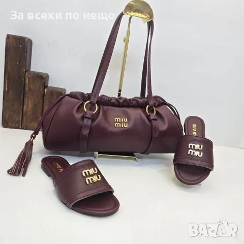 Miu Miu Дамски Чехли Миу Миу - Различни Цветове Код SEM-848, снимка 3 - Чехли - 56148488