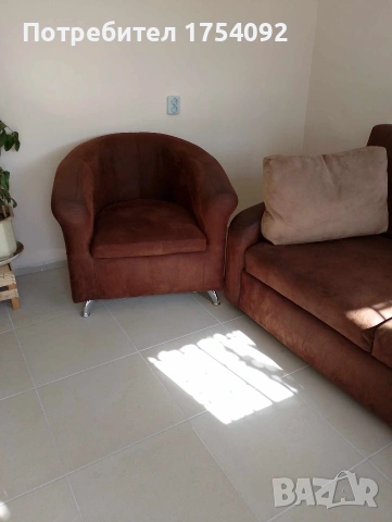 Диван и фотьойл комплект, снимка 2 - Дивани и мека мебел - 53245717