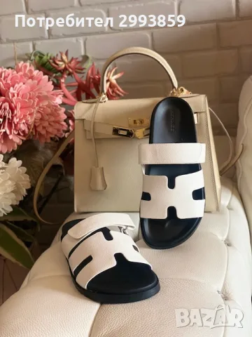 HERMES CHYPRE sandals 36-38.5 сандали ЕРМЕС бели