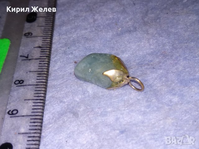 СТАР МЕДАЛЬОН НАТУРАЛНО ПОЛУСКЪПОЦЕННО КАМЪЧЕ в ПОСРЕБРЕН МЕСИНГОВ ОБКОВ 34970, снимка 10 - Антикварни и старинни предмети - 40500017