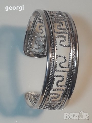 Сребърна гривна белезник, снимка 2 - Гривни - 39051585