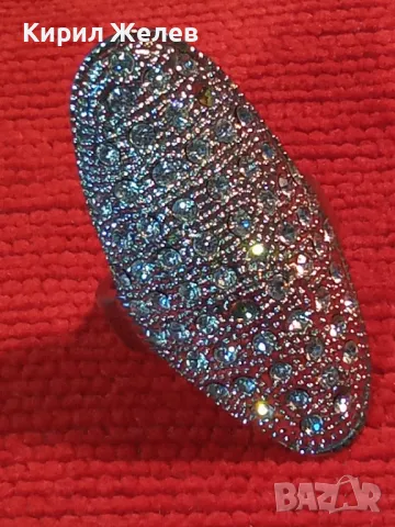 ШАРМАНТЕН ФЕШЪН АРТ ПРЪСТЕН с МНОГО ИСКРЯЩИ КРИСТАЛИ 45686, снимка 8 - Пръстени - 47123155