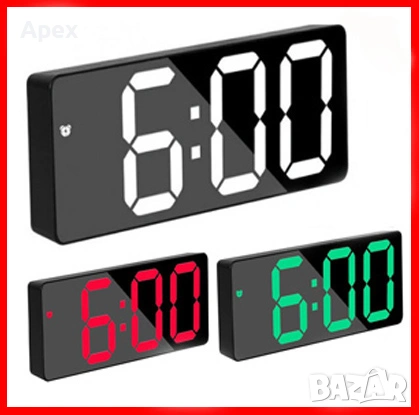 Светещ ЛЕД Часовник на Ток.Дигитален Будилник.Електрически Светещи Часовници/Будилници Големи Цифри, снимка 4 - Други - 54174712