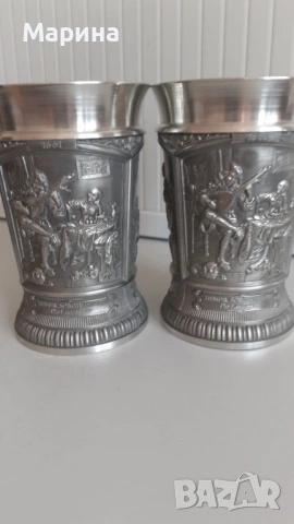 Комплект за вино "Рембрант" от калай Antik*Vintage #1171 , снимка 11 - Антикварни и старинни предмети - 53096113