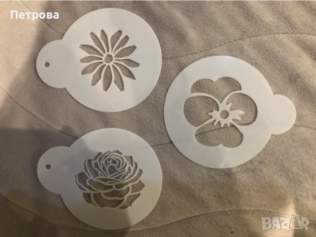 Шаблони с цветя - 3 бр., снимка 1