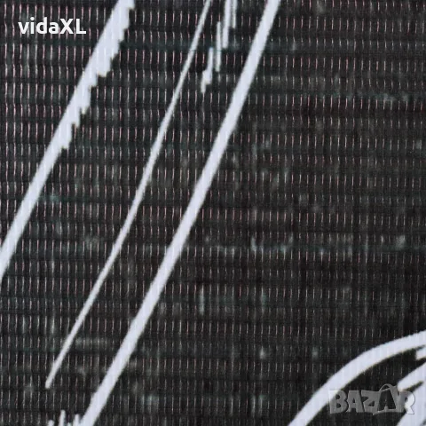vidaXL Сгъваем параван за стая, 200x170 см, пера, черно и бяло, снимка 3 - Паравани - 56146449