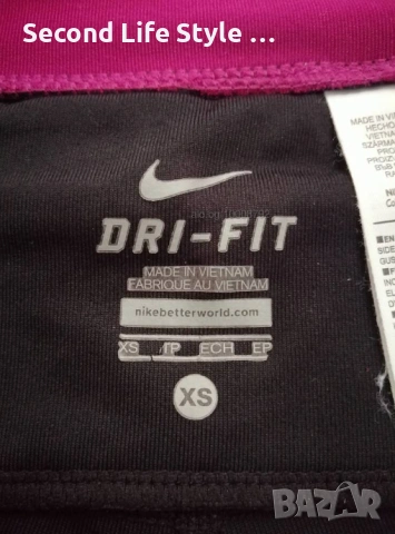 Nike Dri-FIT оригинален дамски клин в черен цвят р-р XS, снимка 8 - Клинове - 53335976