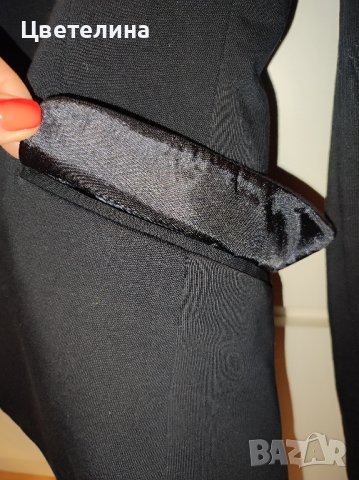 Вталено дамско тъмносиньо сако размер XS цена 65 лв. + подарък перлени обички, снимка 6 - Сака - 42733622