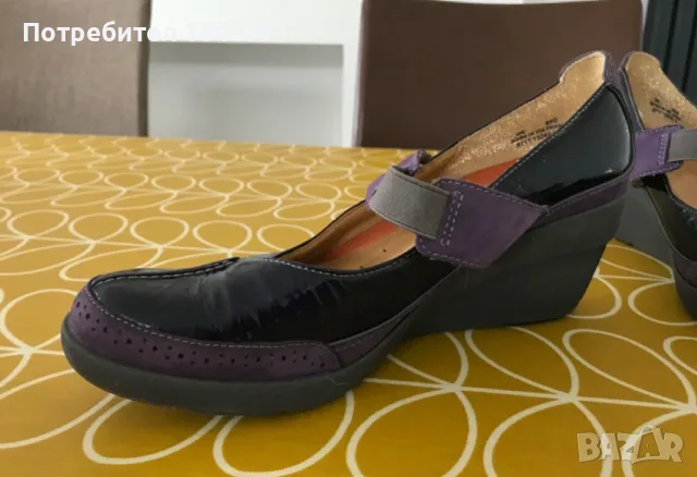 Clarks ‘Unstructured’- кожа, лачени, лилави - № 40, снимка 9 - Дамски ежедневни обувки - 56112505