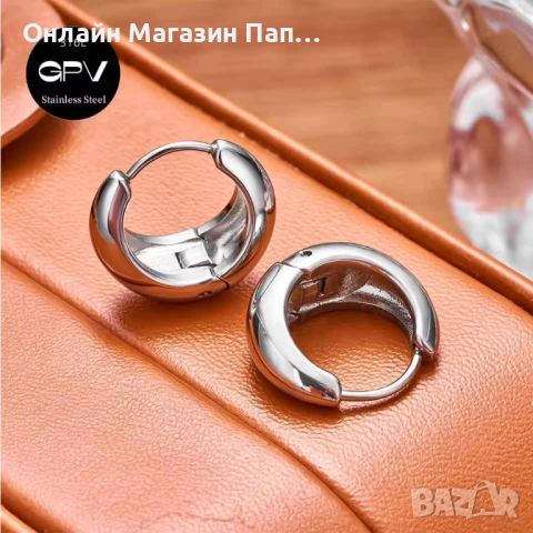 GPV Халки от медицинска стомана 316L – сребърни и златни, снимка 3 - Обеци - 52316018