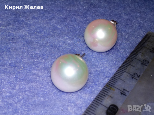 ПРЕКРАСНИ ПЕРЛЕНИ СРЕБЪРНИ ОБЕЦИ СРЕБРО 925 с ГОЛЯМА ИСТИНСКА КУЛТИВИРАНА ЯПОНСКА ПЕРЛА 43762, снимка 13 - Обеци - 44661761