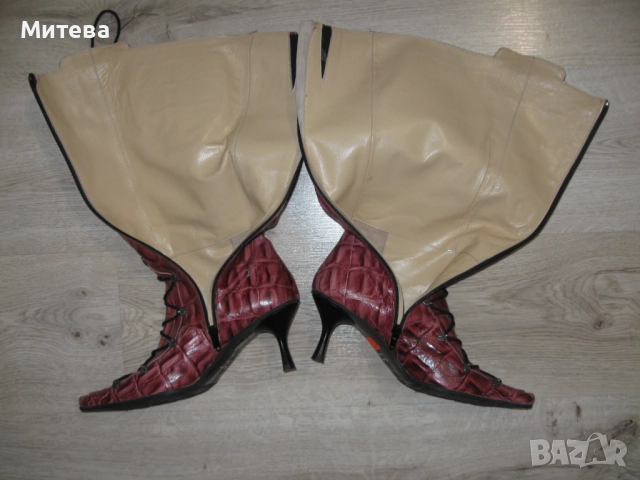 Дамски елегантни ботуши естествена кожа, снимка 5 - Дамски ботуши - 52597537