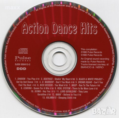 CD диск Various ‎– Action Dance Hits без кутия и обложка