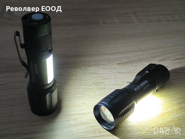 LED Джобен фенер с 3 режима, презареждаем, с USB кабел в зелена кутия, снимка 1 - Спортна екипировка - 44638361