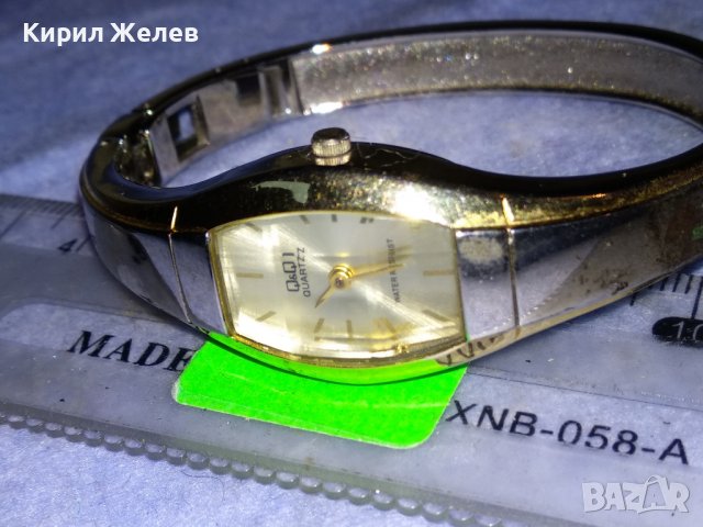 Q&Q QUARTZ СТИЛЕН МОДЕН МАРКОВ ЯПОНСКИ ДАМСКИ ЗЛАТИСТ ЧАСОВНИК Тип ГРИВНА Кю и Кю 36573, снимка 11 - Дамски - 39894407
