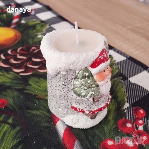 4192 Керамична свещ с Дядо Коледа, снимка 2 - Декорация за дома - 42717635