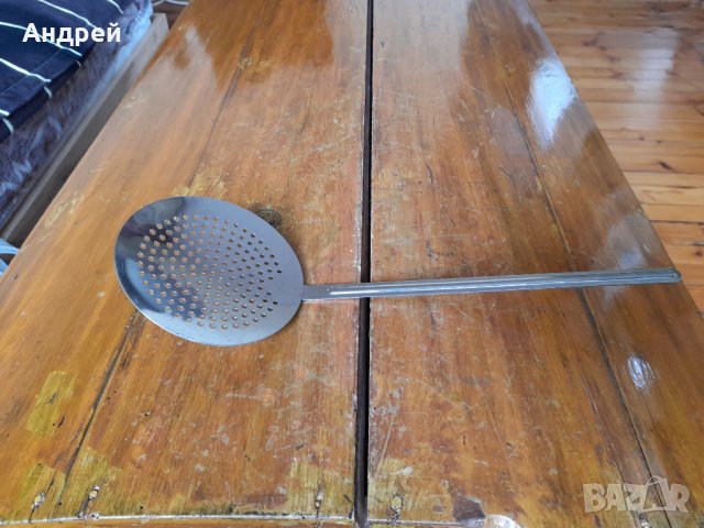 Стара решетъчна лъжица,бъркалка #3, снимка 2 - Други ценни предмети - 39467177