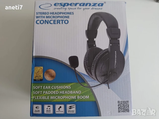 Блутут слушалки BTS Headphone и стерео слушалки с микрофон ESPERANZA stereo headphones with microp, снимка 4 - Bluetooth слушалки - 50462751