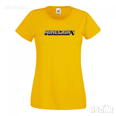 Дамска тениска майнкрафт Minecraft Logo 2 Minecraft,Игра,Забавление,подарък,Изненада,Рожден Ден., снимка 12 - Тениски - 36521348