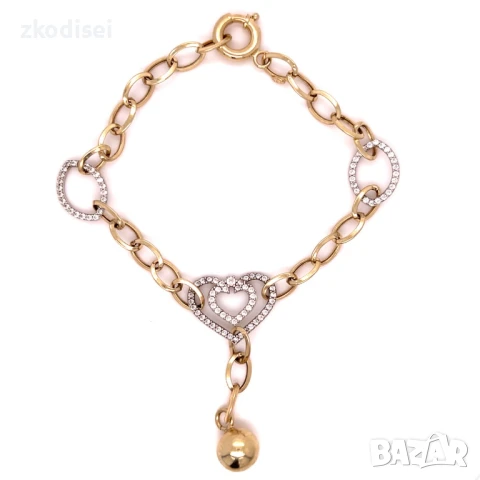 Златна дамска гривна 5,91гр. 19,0см. 14кр. проба:585 модел:33087-1, снимка 1