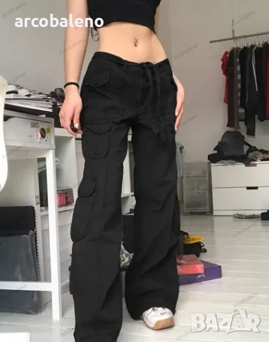 Дамски ежедневни винтидж свободни прави дънкови панталони, 3цвята, снимка 7 - Панталони - 39318561