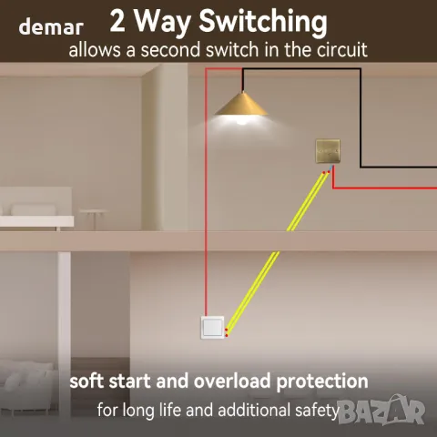 Zigtiger LED Димер: за LED/Халоген, 1 Клавиш, 3-100W, Без Неутрален, Античен Месинг, снимка 4 - Лед осветление - 49844752