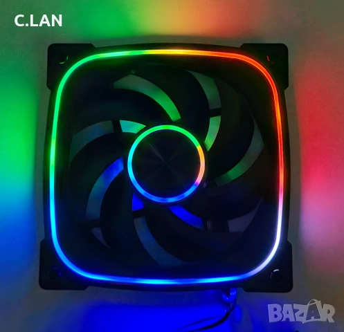 ARGB FAN PWM/Вентилатор 120x120x25/Normal/Reverse BK-no brand, снимка 5 - Други - 52535350