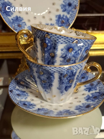 Чаши с чинийки ЛФЗ , снимка 6 - Антикварни и старинни предмети - 53276121