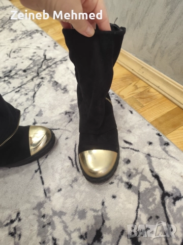 Боти велур, снимка 4 - Дамски боти - 52141093