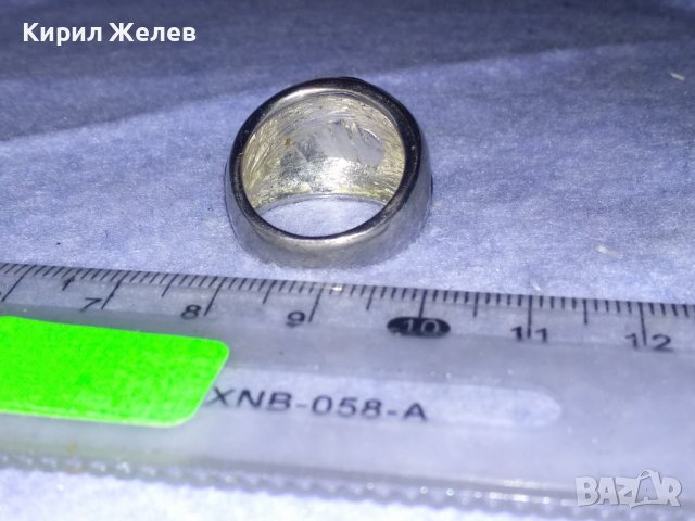 ДИЗАЙНЕРСКИ ФЕШЪН АРТ МОДЕЛ СРЕБРИСТ ПРЪСТЕН с ЕМАЙЛ 36611, снимка 7 - Пръстени - 39758635