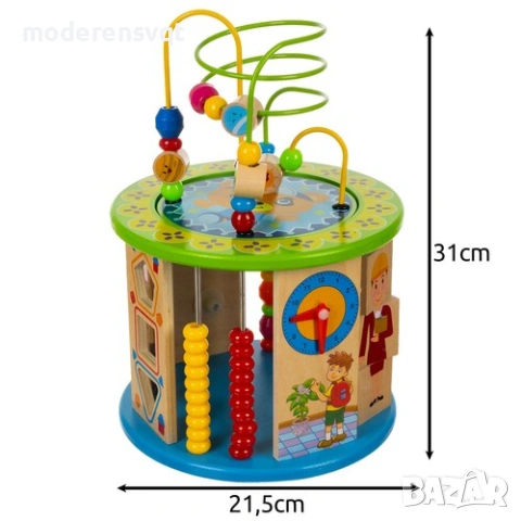 11в1 Дървен образователен куб за деца с много функции и игри, снимка 5 - Образователни игри - 53185407