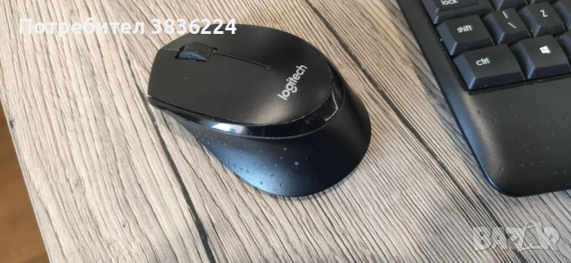Клавиатура и мишка Logitech MK345, безжични, оптична, черни, пиано лак, снимка 5 - Клавиатури и мишки - 51733229
