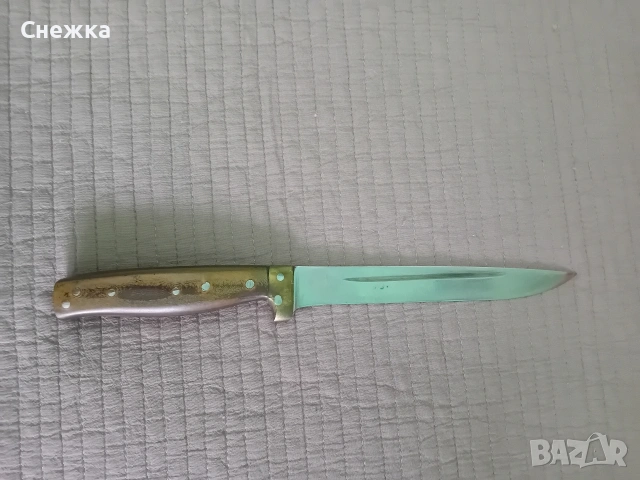 стар тежък ловджийски нож, снимка 2 - Други ценни предмети - 53369585