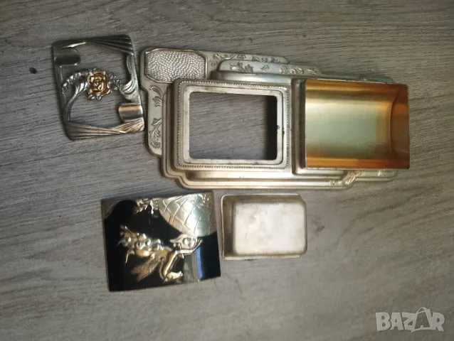 комплект арт деко цигаретник и пепелник, снимка 5 - Други ценни предмети - 47737719