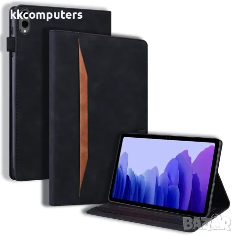 Калъф Тефтер за Samsung Galaxy Tab S12+ от PU Кожа + TPU с Поставка за Стилус, Слотове за Карти, Сто
