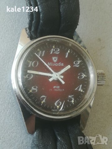 Дамски часовник Nivada F2. Швейцарски часовник. Механичен механизъм. Swiss made. Vintage watch. , снимка 9 - Дамски - 37494963