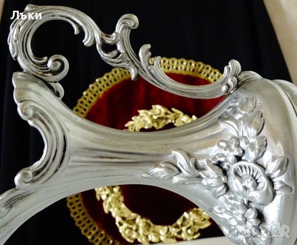 Калаена кана,релефни цветя,барок,рококо. , снимка 3 - Антикварни и старинни предмети - 52394039