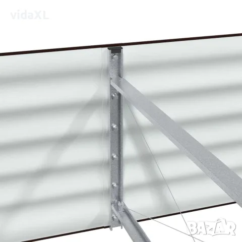 vidaXL Повдигнато легло Кафяво 400 x 80 x 44 cm Стомана, снимка 8 - Саксии и кашпи - 56147544