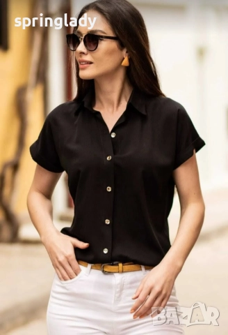Дамска риза с къс ръкав
